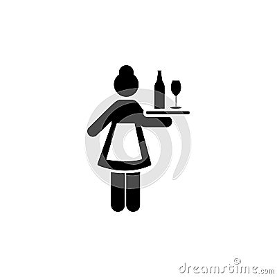 Hotel, girl, services, maid icon. Element of hotel pictogram icon. Premium quality graphic design icon. Signs and symbols Stock Photo