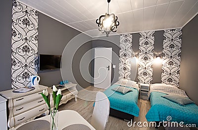 Hotel or guest house elegant room Stock Photo