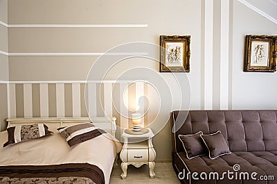 Hotel or guest house elegant room Stock Photo