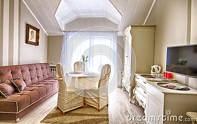 Hotel or guest house elegant room Stock Photo