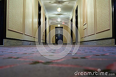 Hotel Hallway Stock Photo