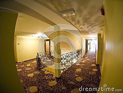 Hotel hallway Stock Photo