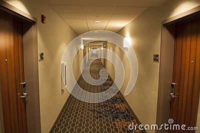 Hotel Hallway Stock Photo