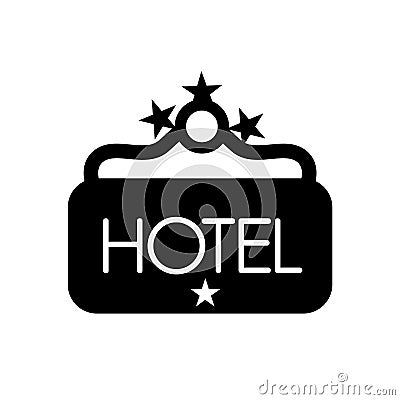 Hotel hanging signal of four stars icon. Trendy Hotel hanging si Vector Illustration