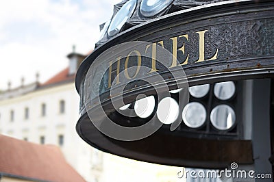 Hotel header Stock Photo