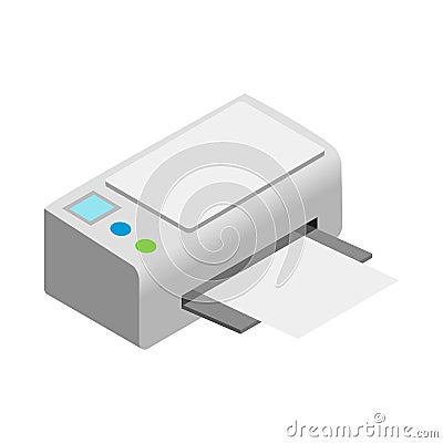 Printer icon, cartoon style Vector Illustration