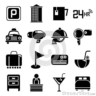 Hotel icons Stock Photo