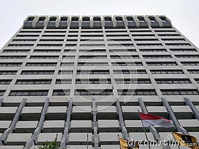 Hotel Jayakarta, Jakarta, Indonesia - (2020-10-11) : Lower point of view. Old hotel building Editorial Stock Photo