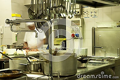 Hotel kitchen Stock Photo