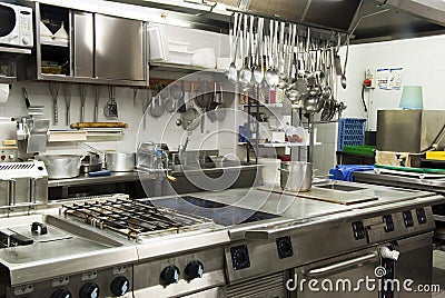 Hotel kitchen Stock Photo