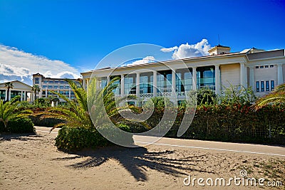 Hotel Las Arenas on Malvarrosa beach in Valencia Editorial Stock Photo