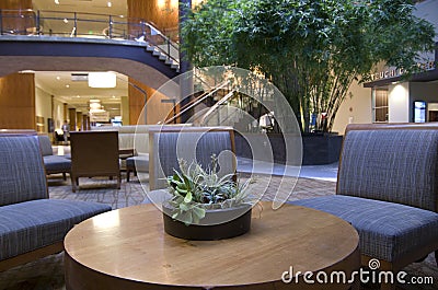 Hotel lobby of Grand Hyatt Bellevue Editorial Stock Photo