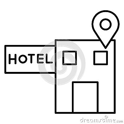 Hotel Location Isolated Vector icon which can easily modify or edit Vector Illustration