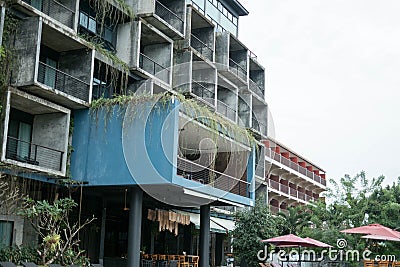 The hotel is in the middle of nature Stock Photo