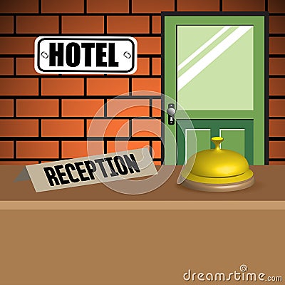 Hotel reception Vector Illustration