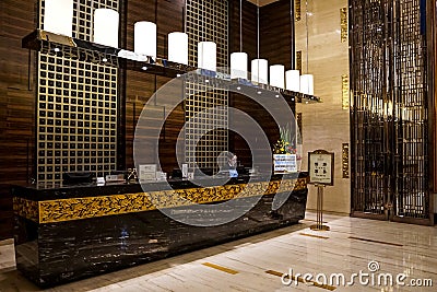 Hotel reception Editorial Stock Photo