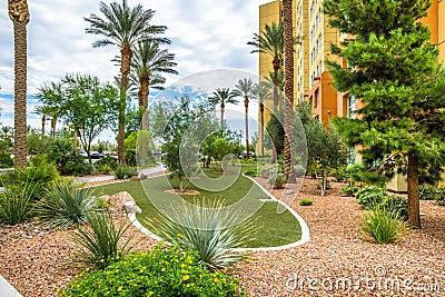 Hotel Resort Landscaping Stock Photo