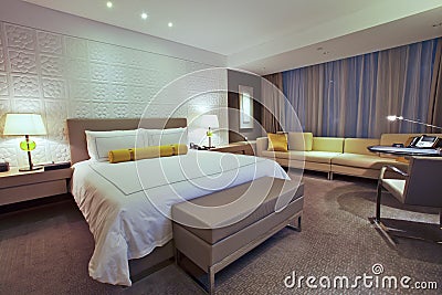 The five star hotel room(bedroom) Stock Photo