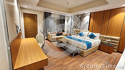 Hotel Room furniture asthatics design Stock Photo