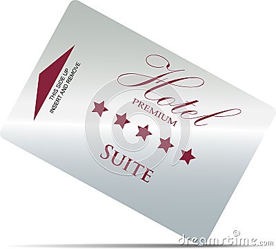 Hotel room key card Vector Illustration