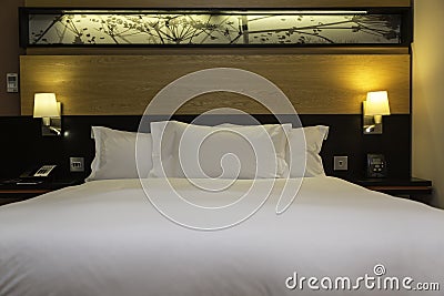 King size bed Stock Photo