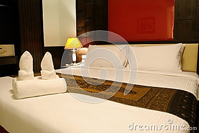 Hotel room in Thailand Stock Photo