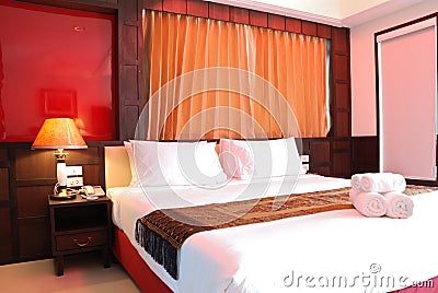 Hotel room in Thailand Stock Photo