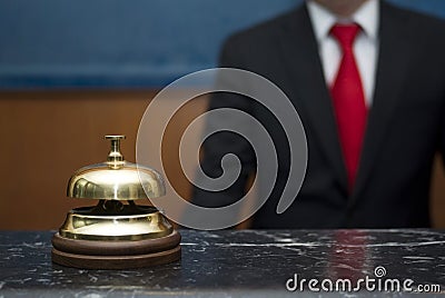 Hotel service bell Stock Photo