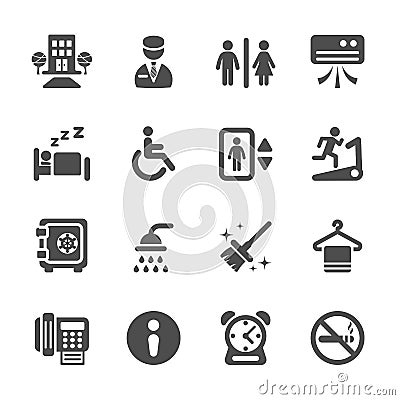 Hotel service icon set 4, vector eps10 Vector Illustration