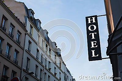 Hotel sign Stock Photo