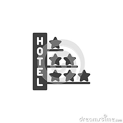 Hotel star ratings vector icon Cartoon Illustration