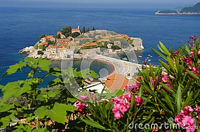 Hotel Sveti Stefan Montenegro Stock Photo