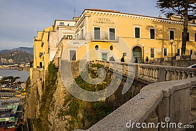 Piazza della Vittoria. Sorrento. Naples. Italy Editorial Stock Photo