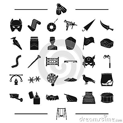 Hotel, travel, weather and other web icon in black style.drug, drum, swing icons in set collection. Vector Illustration