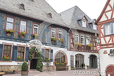 Hotel Zum Krug, Eltville, Germany Editorial Stock Photo