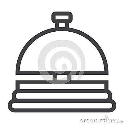 Hotell bell line icon, Travel and tourism Vector Illustration