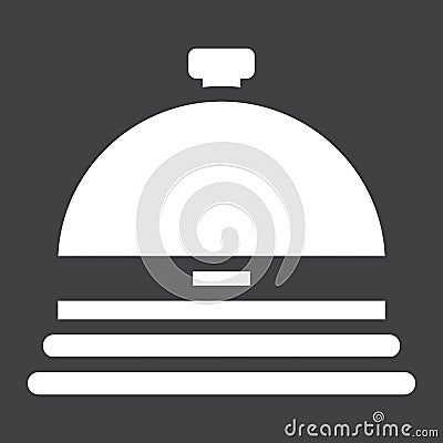 Hotell bell solid icon, Travel and tourism Vector Illustration