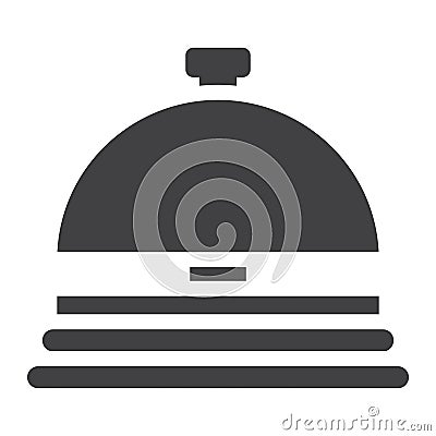 Hotell bell solid icon, Travel and tourism Vector Illustration