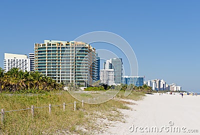 Hotels on the beach Stock Photo