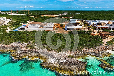 Hotels under construction at the Cuban northern keys Editorial Stock Photo