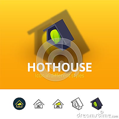Hothouse icon in different style Vector Illustration