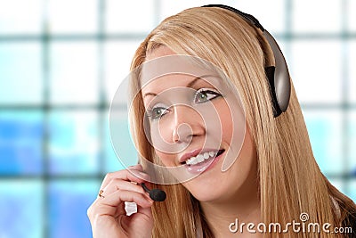 Hotline girl Stock Photo