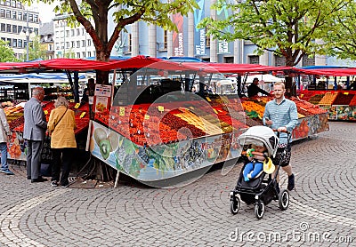 Hotorget market square Editorial Stock Photo