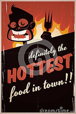 Hottest Food in Town Sign Stock Photo