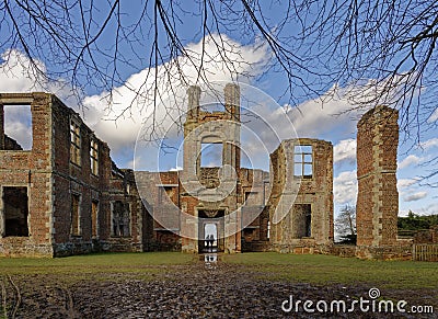 Houghton house ruin Editorial Stock Photo