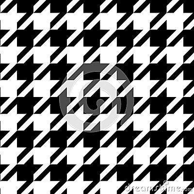 Houndstooth seamless pattern black and white, vector Vector Illustration