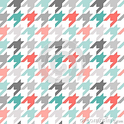 Houndstooth seamless pattern, colorful Stock Photo