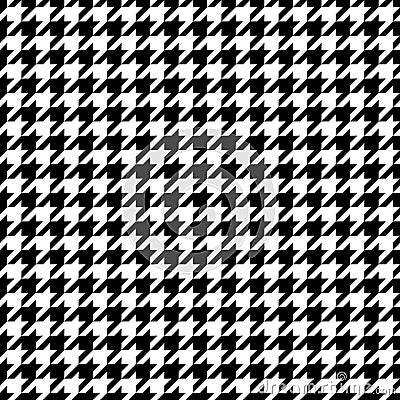 Houndstooth seamless pattern. Repeated houndtooth texture. Black hound tooth on white background. Repeating pepita plaid patern fo Vector Illustration