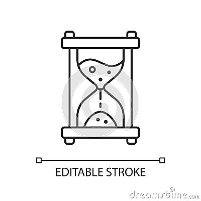 Hour glass linear icon Vector Illustration