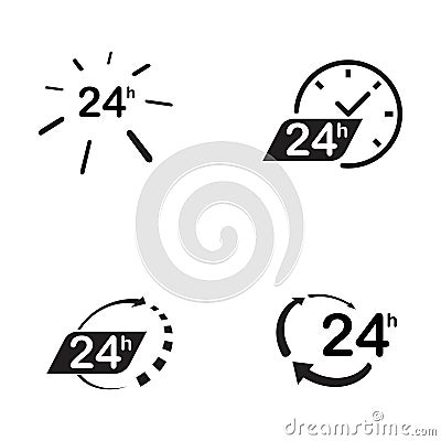 24 Hour icon vector illustration design Vector Illustration